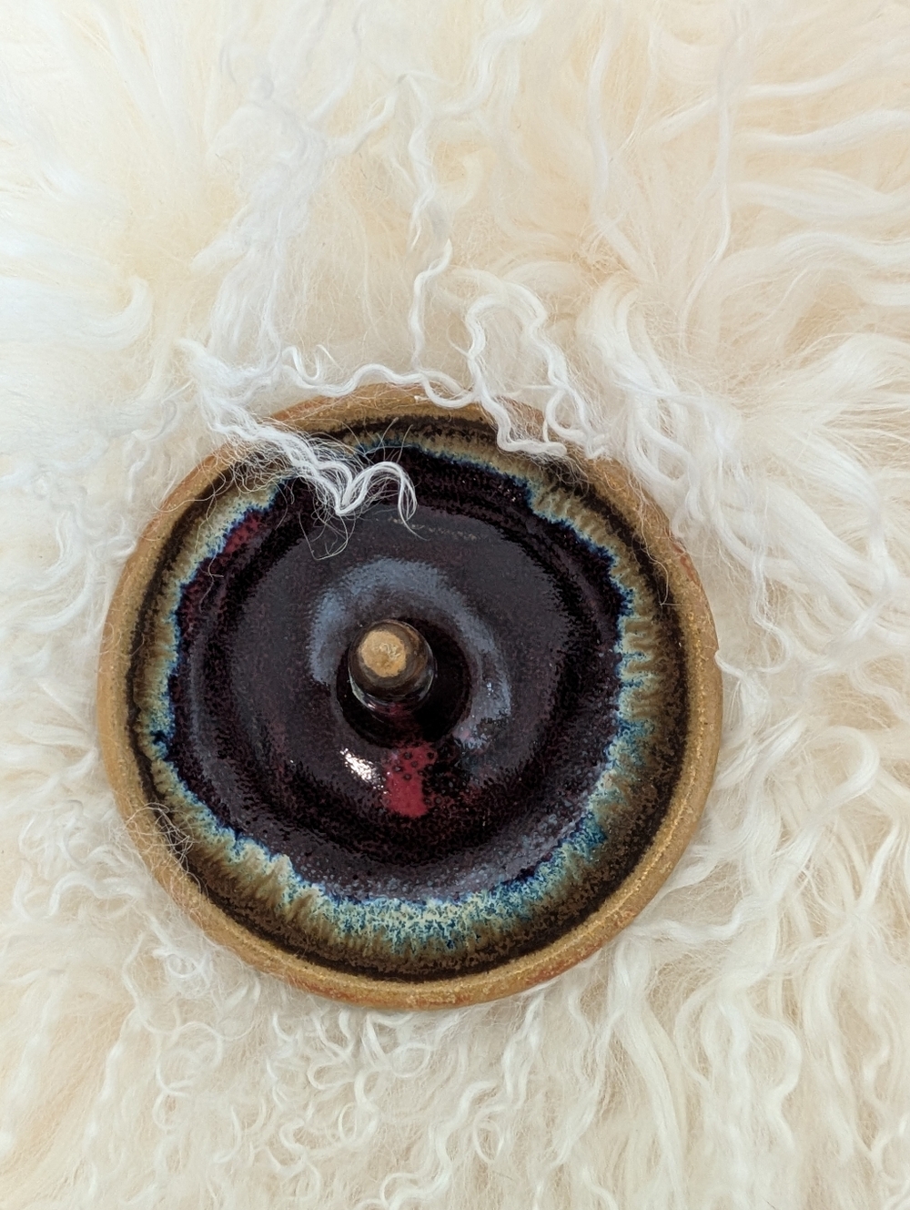 Artisan Ceramic Ring Holder - Galaxy Glaze - Picture 3 of 8
